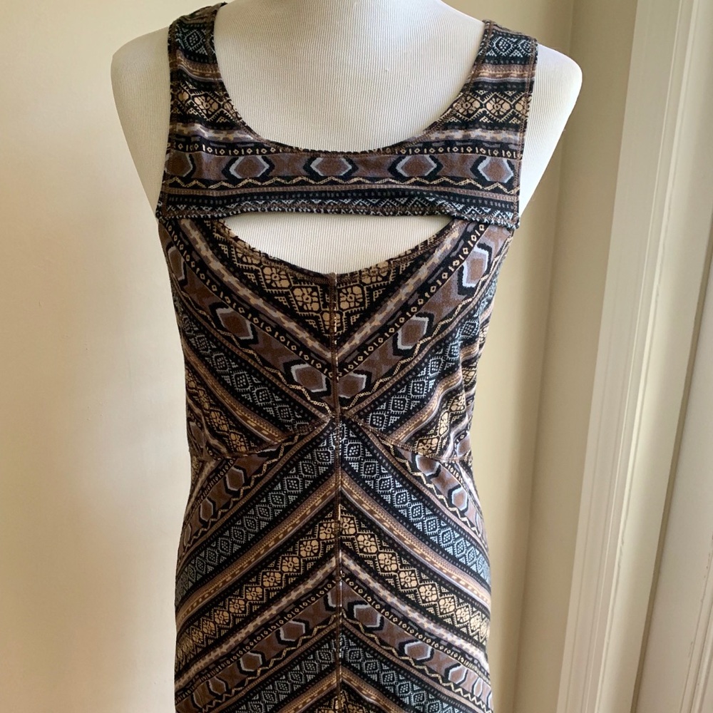Free People mini dress, tribal print - Picture 2 of 6